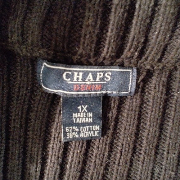 Chaps Womens Aztec Print Black Full Zip Sweater Jacket XL - Picture 3 of 15